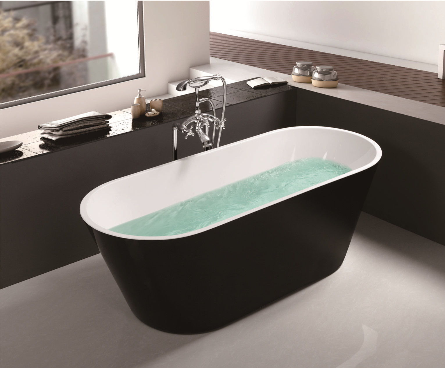 (1) MEC3004-A-Acrylic  Freestanding Oval Shape Deep Soaking tub -Black Luxury.jpg