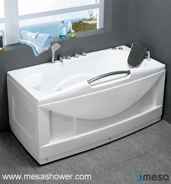 Deep Rectangular Whirlpool Massage Hot Tub Mit Handhalter