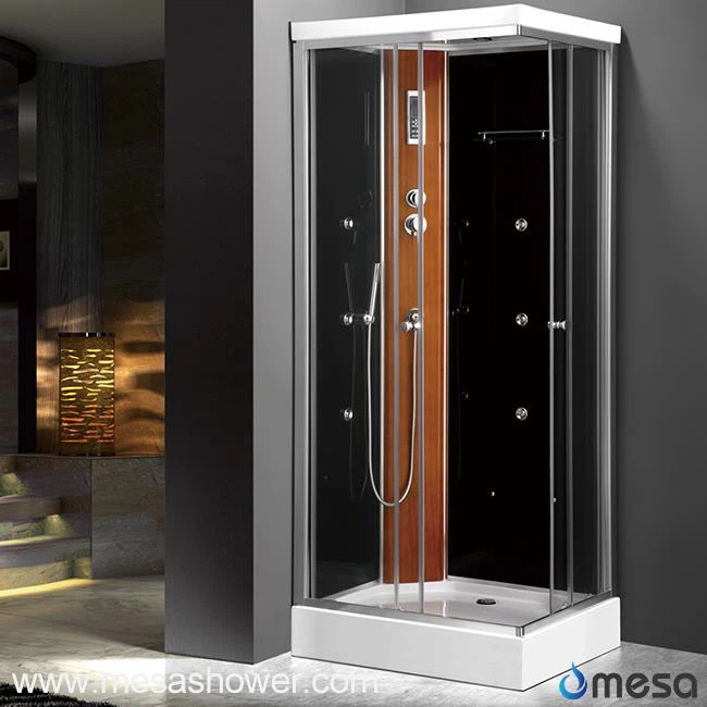 Kleine Einfache Duschkabine mit hölzernem Stil Funktions-Panel MER-1354-G