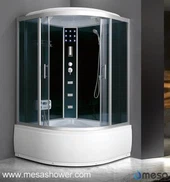 Fan-Form Acryl Badewanne Duschkabinen mit 2 Glastür