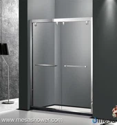 Heiße Verkaufs-einfache Entwurfs-gerahmte Edelstahl-schiebende Dusche-Tür