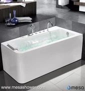 Luxus-Eckbadewanne Whirlpool mit Wasserfall für Ecke