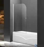 Neue einfache Design Pivot Klarglas rahmenlose Badewanne Badewanne Badewannenabtrennung