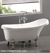 Oval Claw-Foot Slipper Acryl Badewanne, weiß, 67 ''