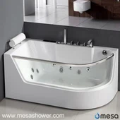 Eck-rechteckige runde Acrylglas-Whirlpool-Massage gespritzte heiße Verkaufs-Wanne Badezimmer-Badewanne mit Kissen