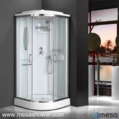 Sector Corner Standing Einfache Duschkabine mit Spiegel MER-034S