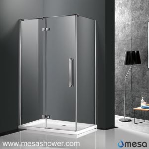 Eck Design Rechteck Form Frameless Duschkabine mit Scharniertür