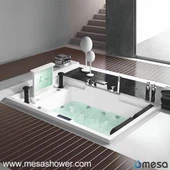 2 Zwei Person Luxus zeitgenössischen Design Style Drop In Acryl Whirlpool Jetted Massage Bad Wanne mit TV