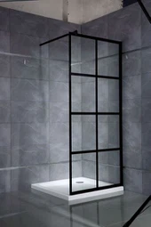 Dusche Btah Bildschirm mit schwarzem Rahmen