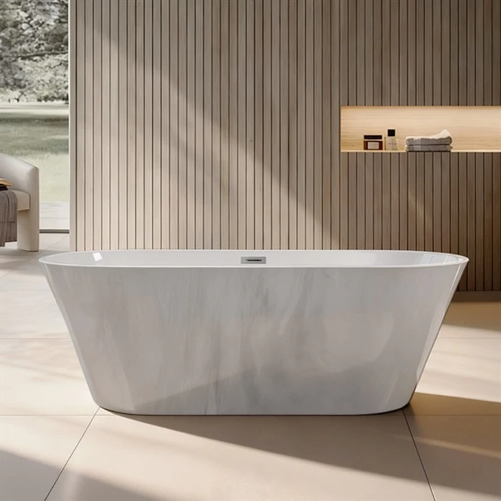 Freistehende 59-Zoll-Badewanne